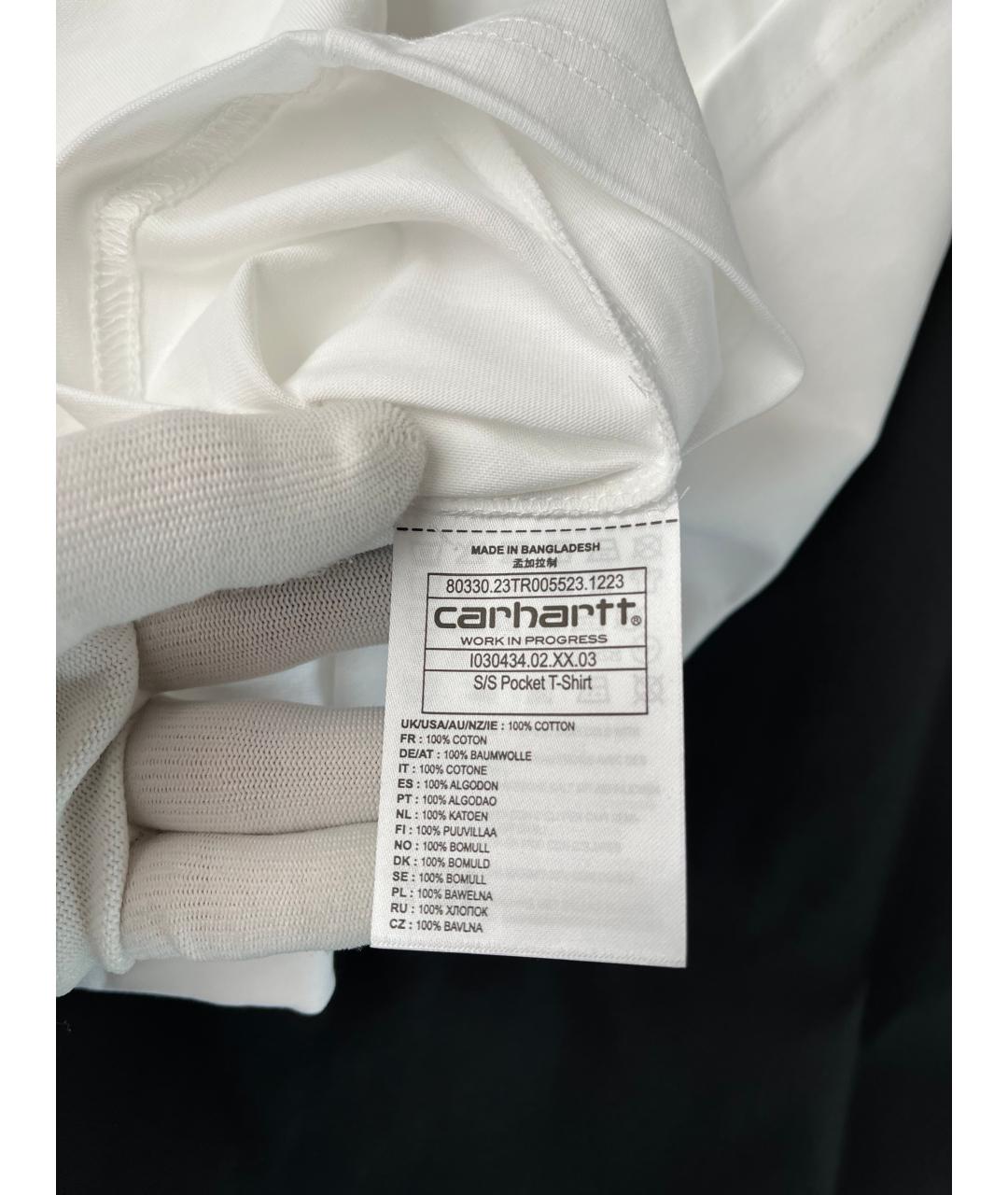 CARHARTT WIP Белая хлопковая футболка, фото 6