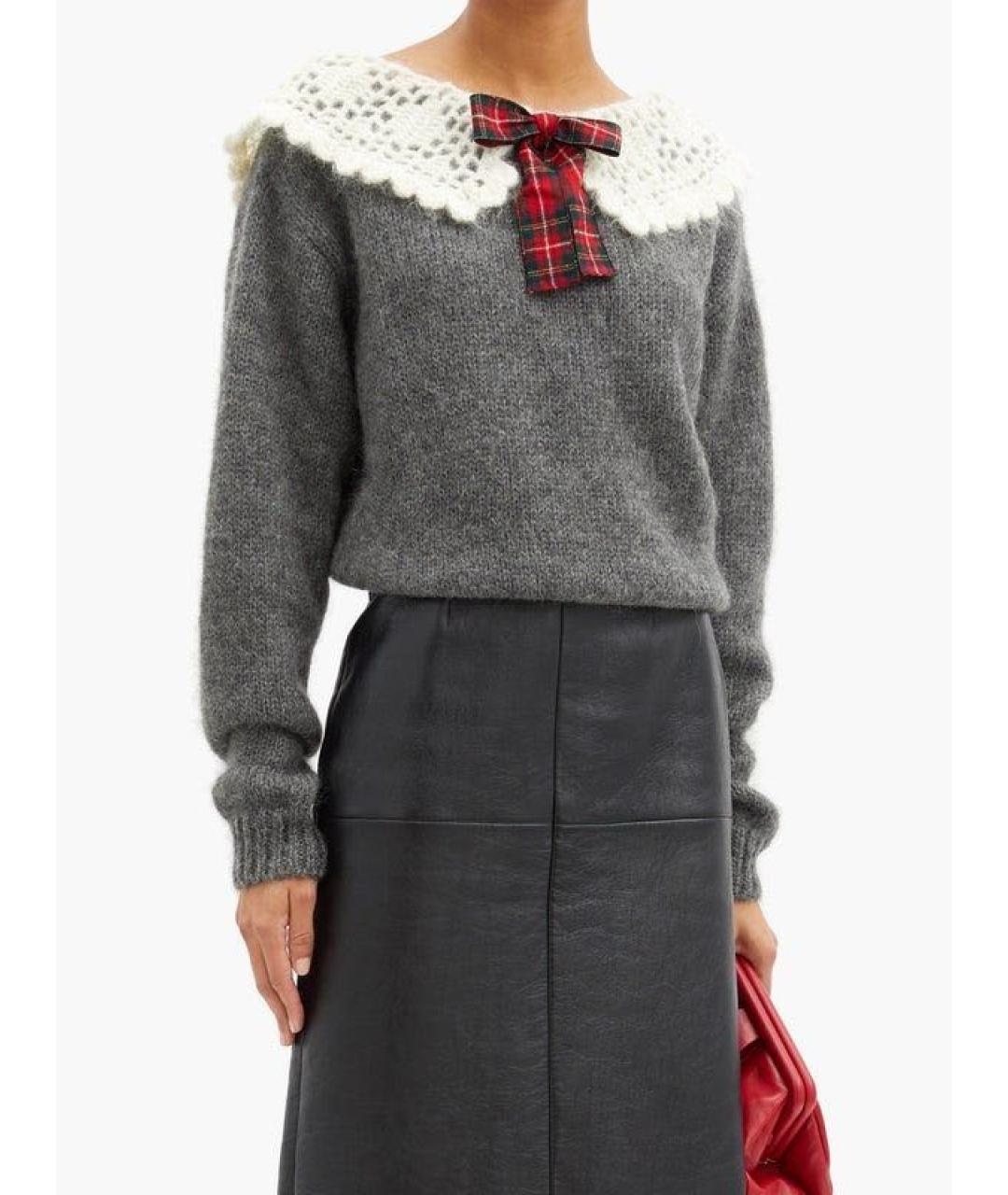 MIU MIU Серый джемпер / свитер, фото 2