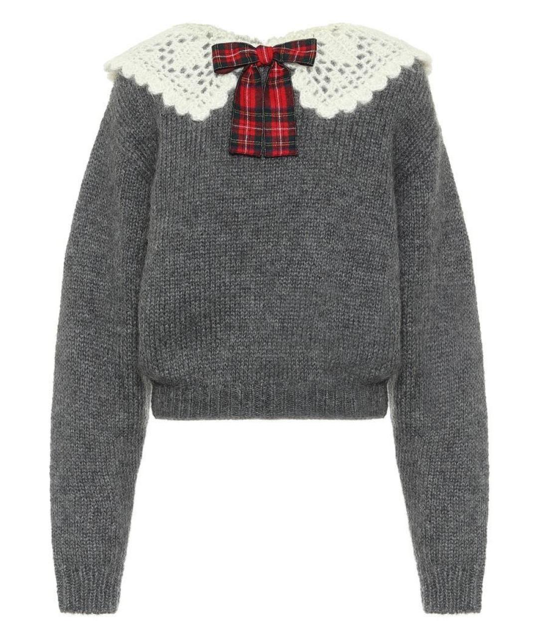 MIU MIU Серый джемпер / свитер, фото 6