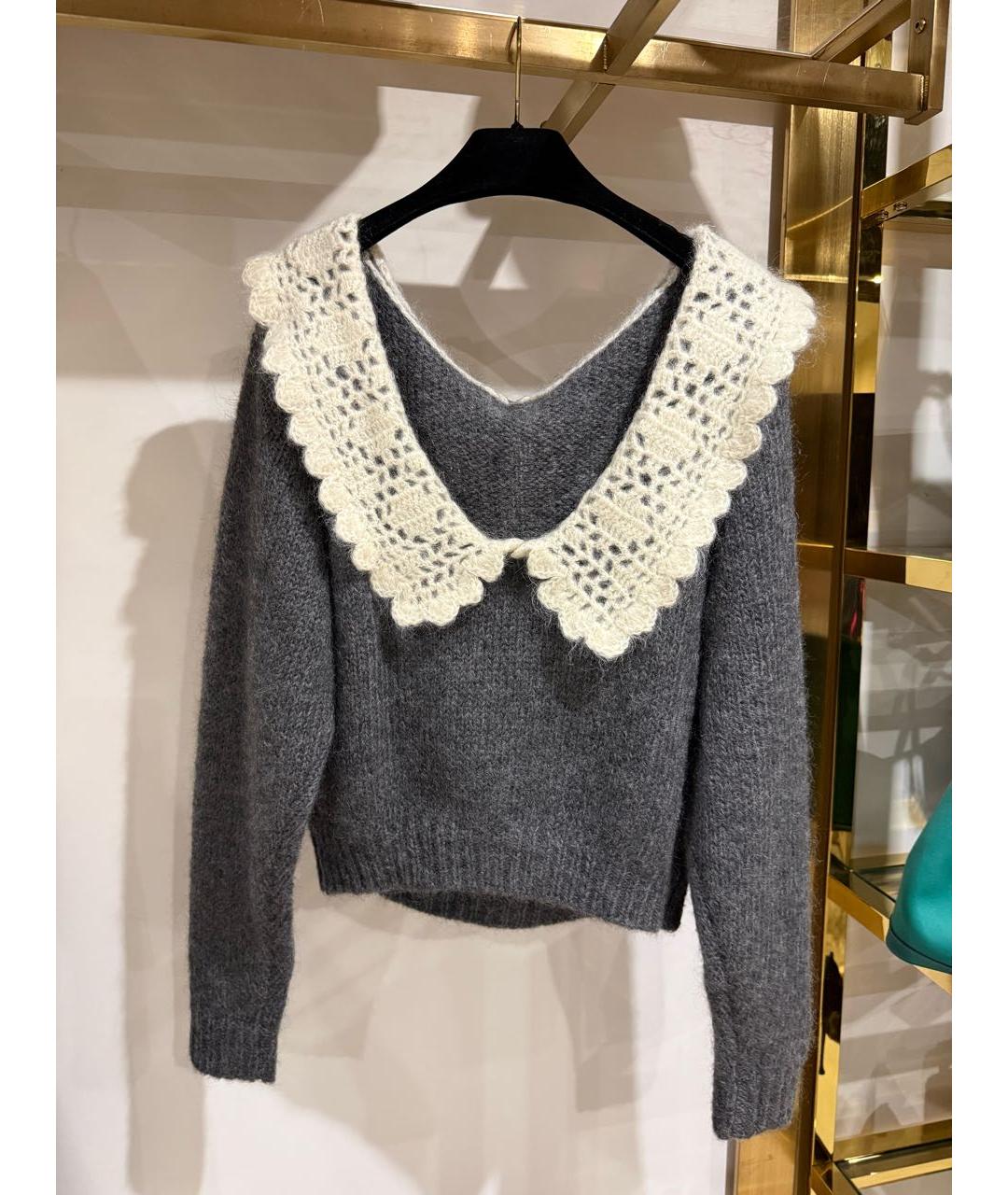 MIU MIU Серый джемпер / свитер, фото 5