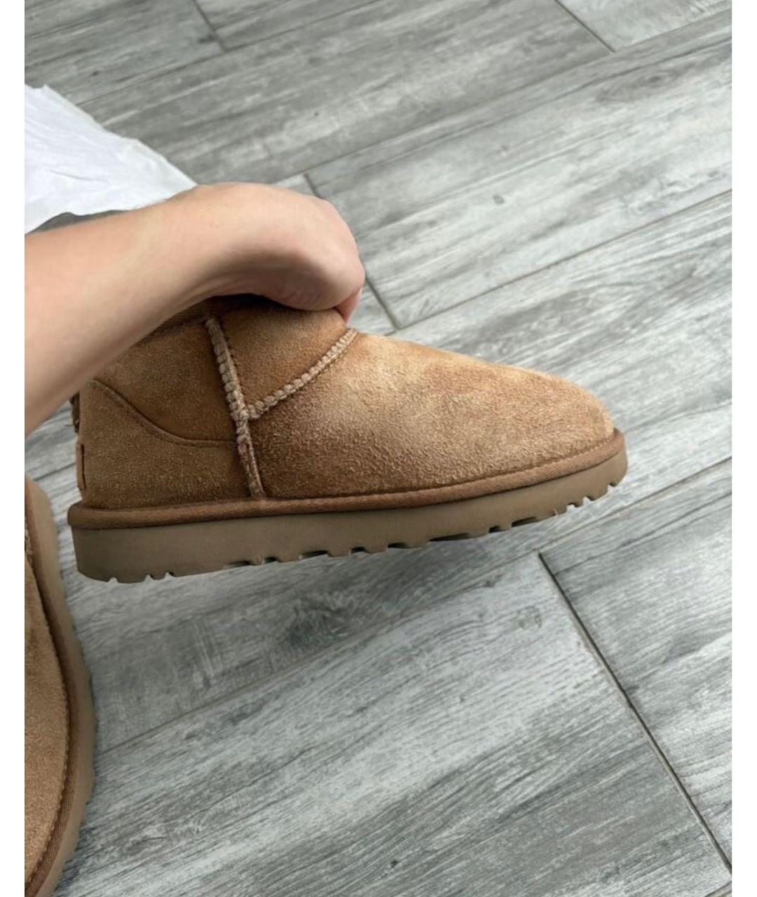 UGG AUSTRALIA Бежевые замшевые ботинки, фото 3