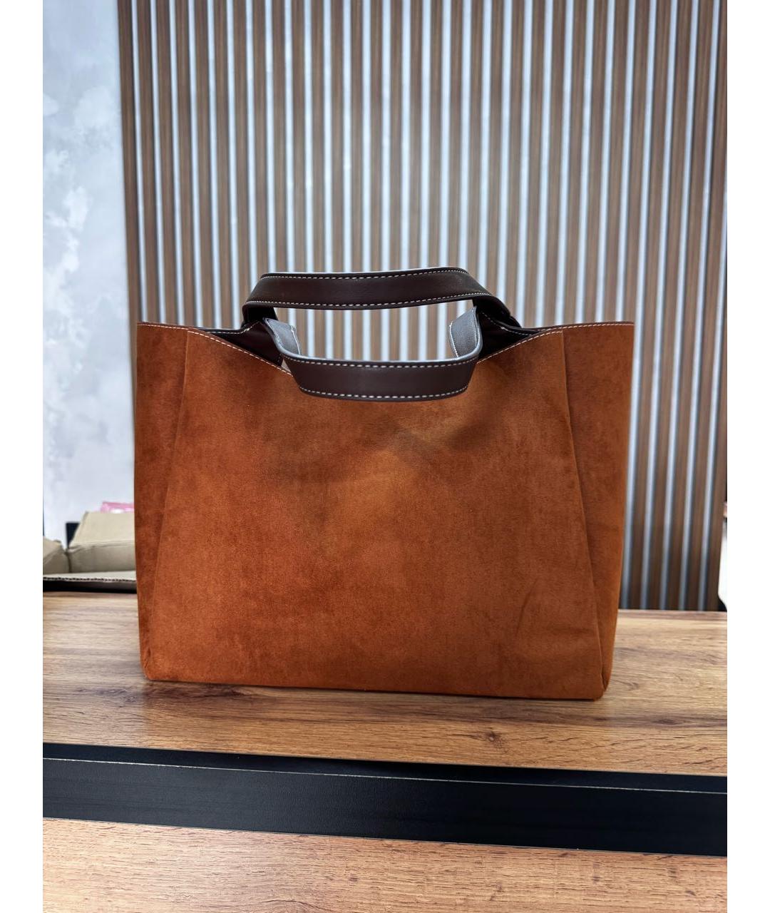 DKNY Коричневая сумка тоут из искусственной кожи, фото 3