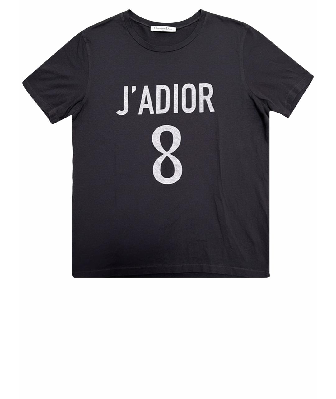 CHRISTIAN DIOR Черная хлопковая футболка, фото 4