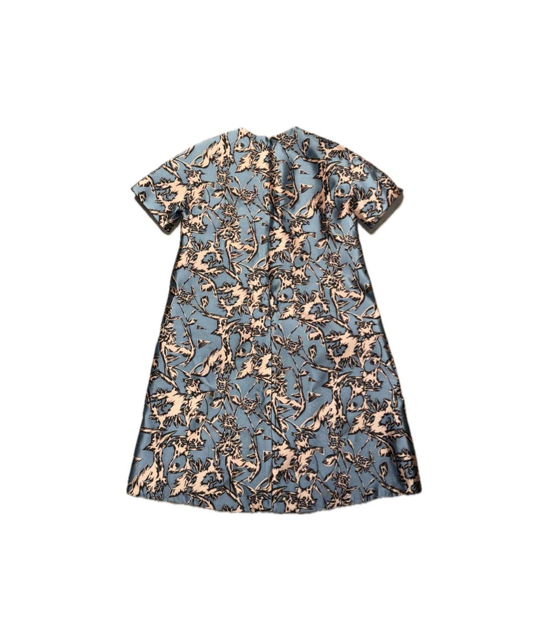 BALENCIAGA Голубое шелковое платье, фото 2