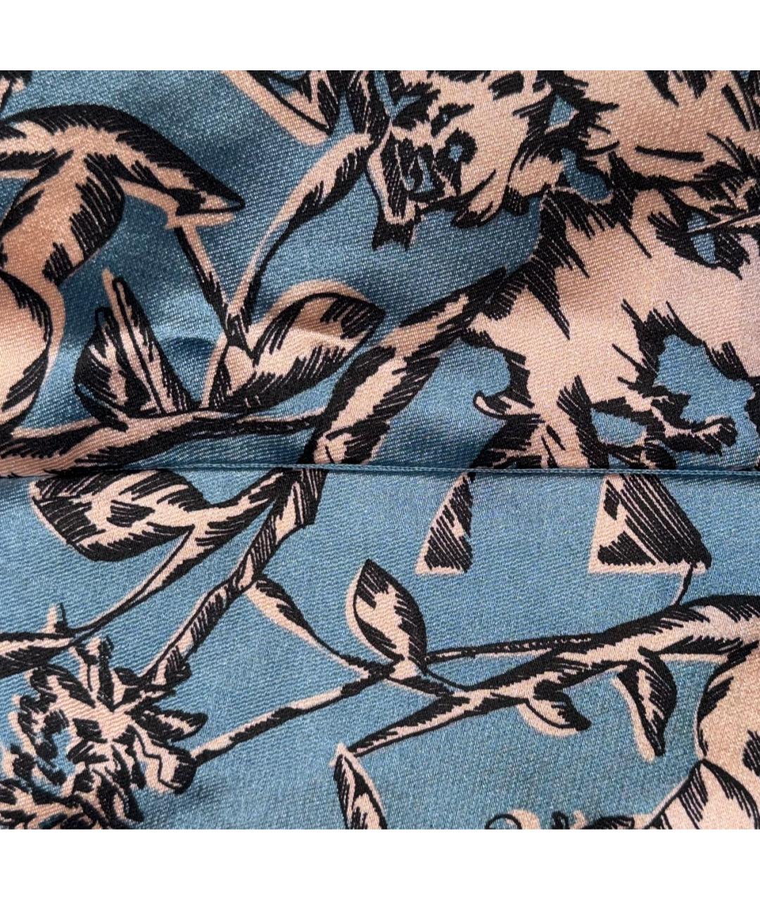 BALENCIAGA Голубое шелковое платье, фото 4