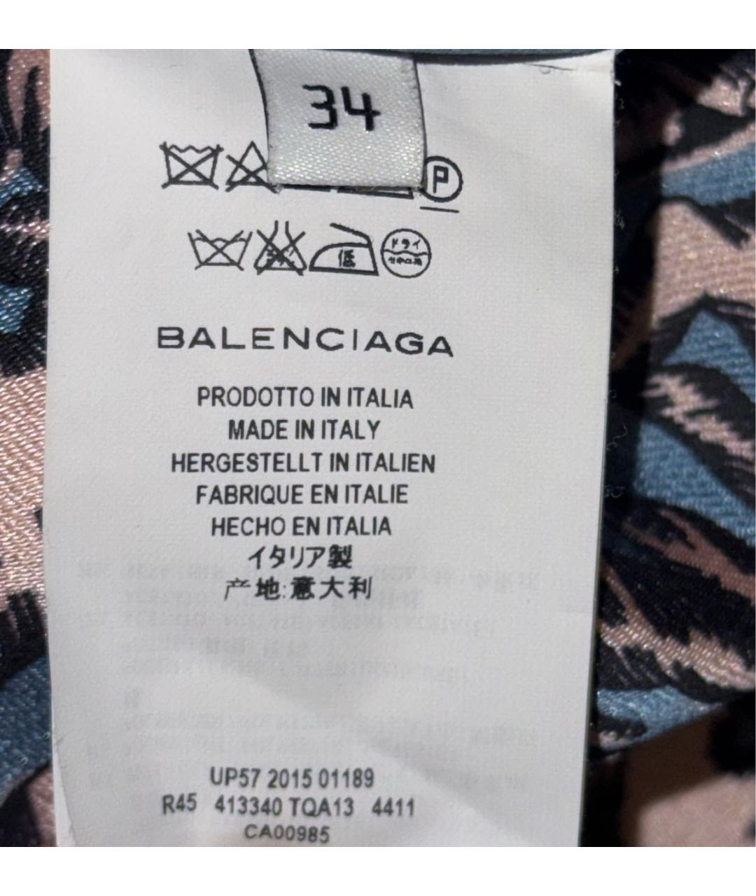 BALENCIAGA Голубое шелковое платье, фото 5