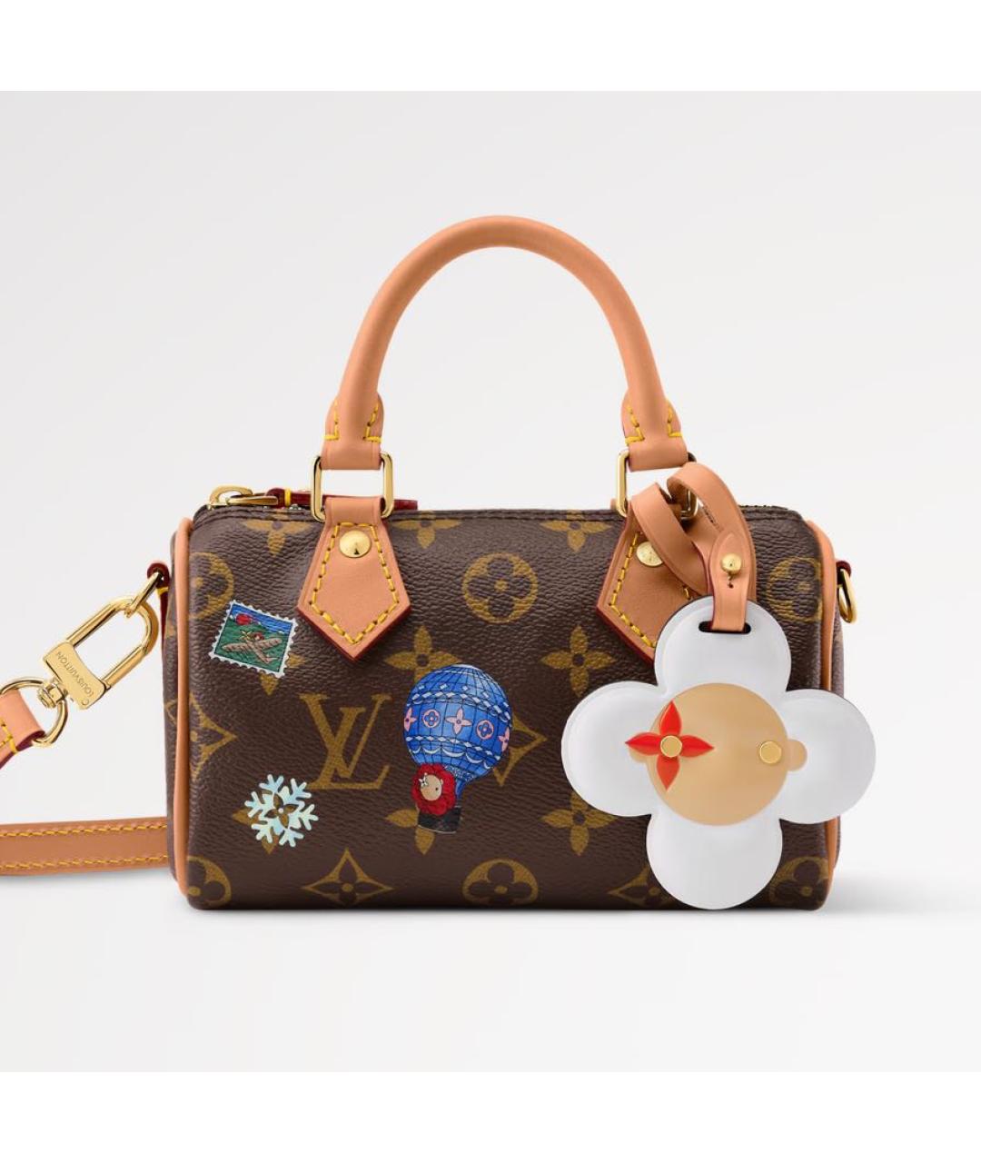 LOUIS VUITTON Коричневая сумка с короткими ручками, фото 8