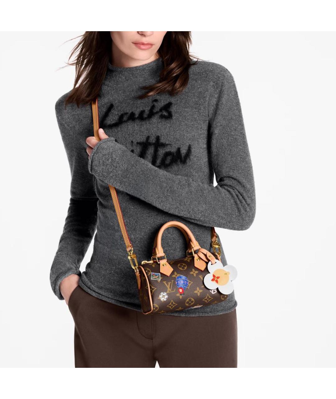 LOUIS VUITTON Коричневая сумка с короткими ручками, фото 6