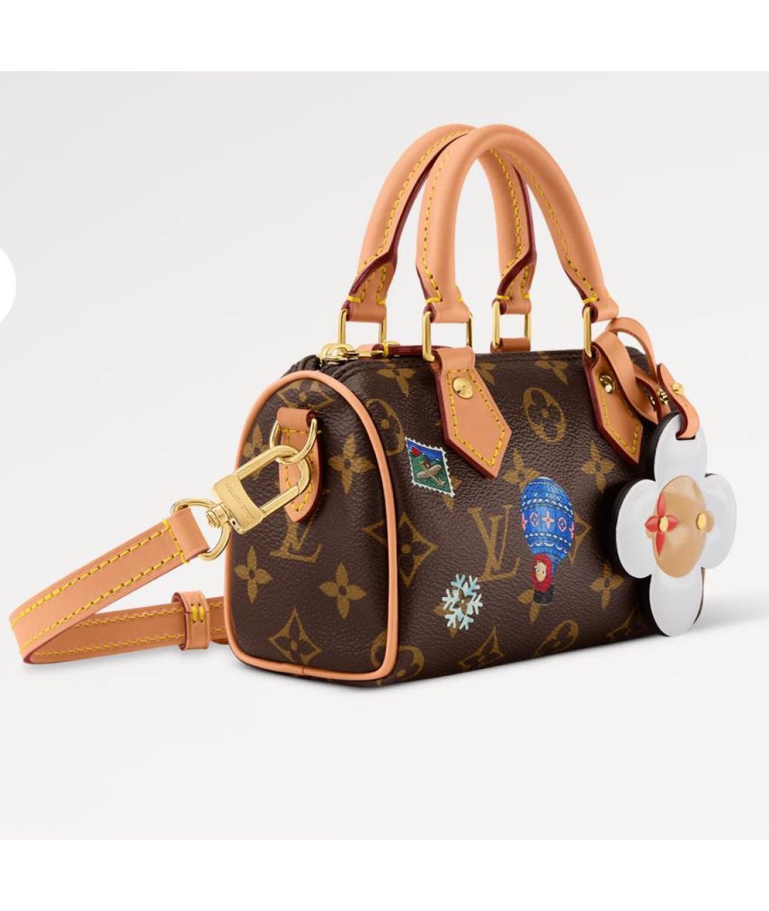 LOUIS VUITTON Коричневая сумка с короткими ручками, фото 2