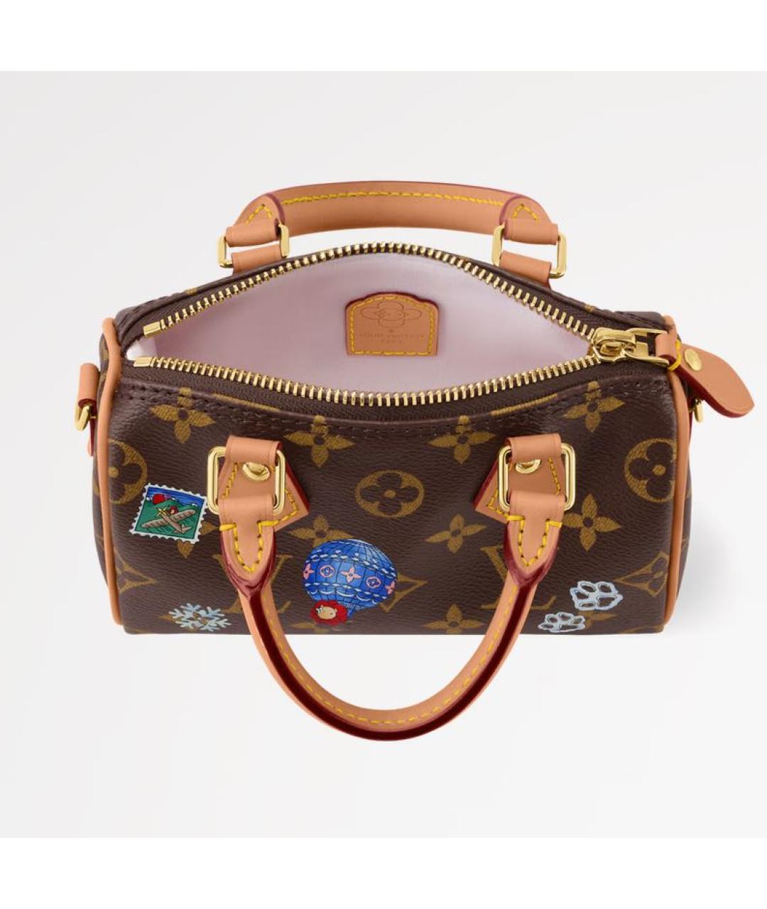 LOUIS VUITTON Коричневая сумка с короткими ручками, фото 3