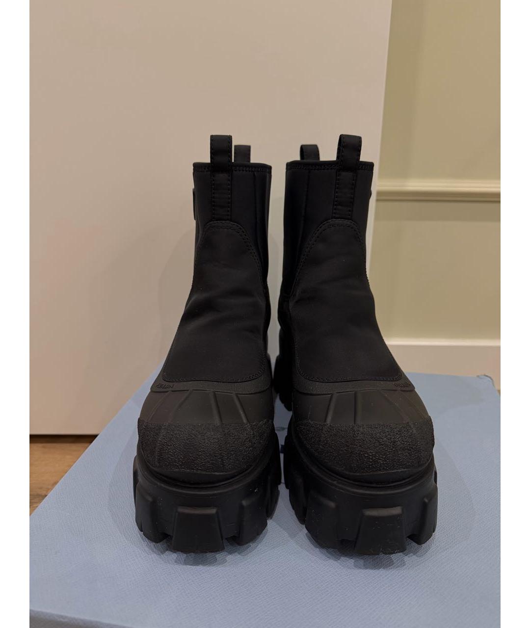 PRADA Черные резиновые ботинки, фото 4