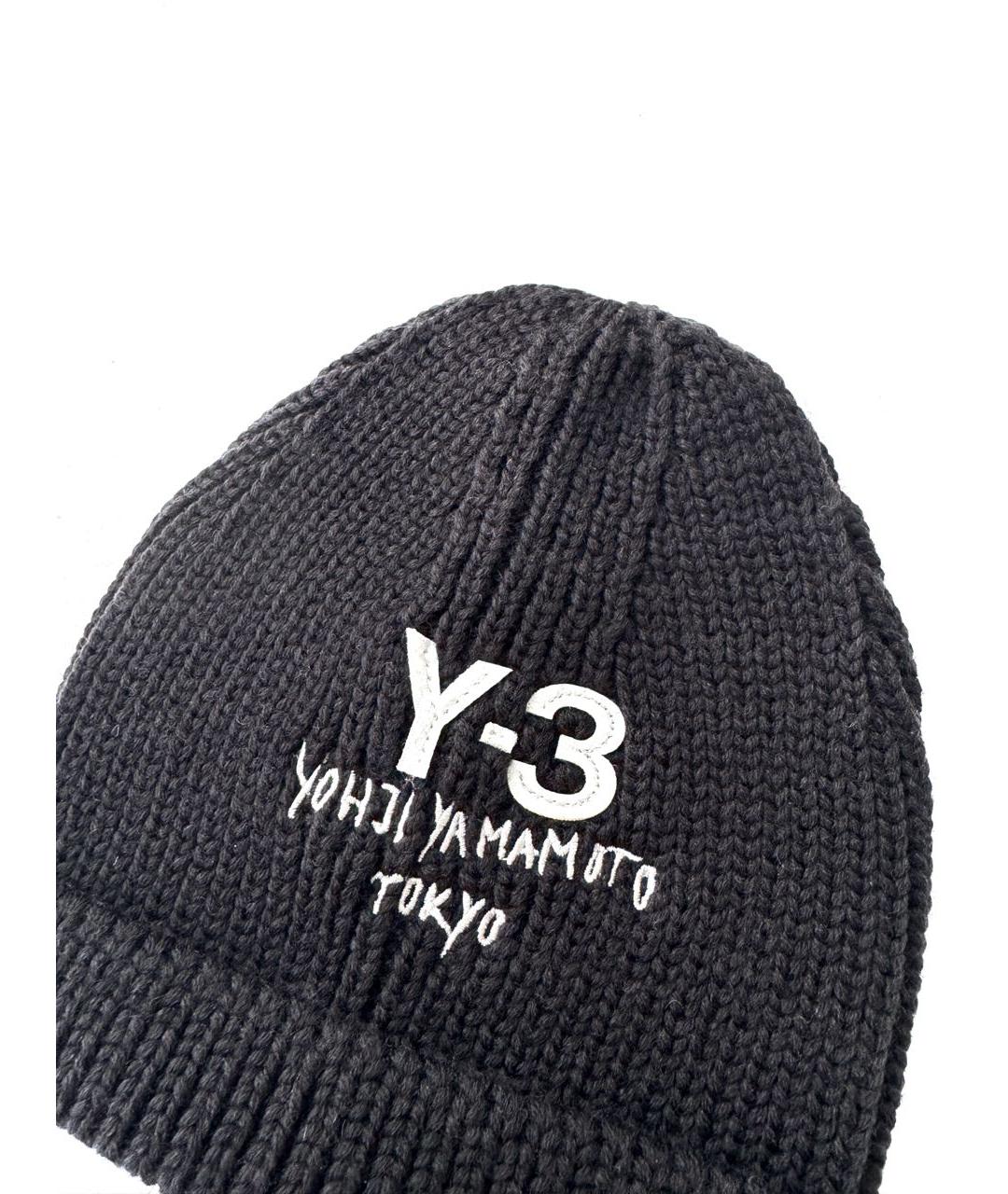 Y-3 Черная шерстяная шапка, фото 2