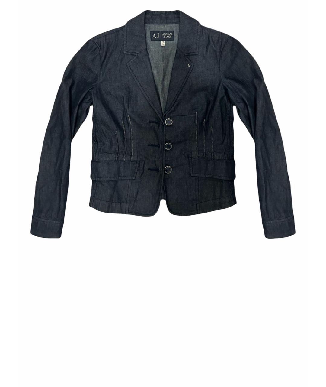 ARMANI JEANS Темно-синий деним жакет/пиджак, фото 1