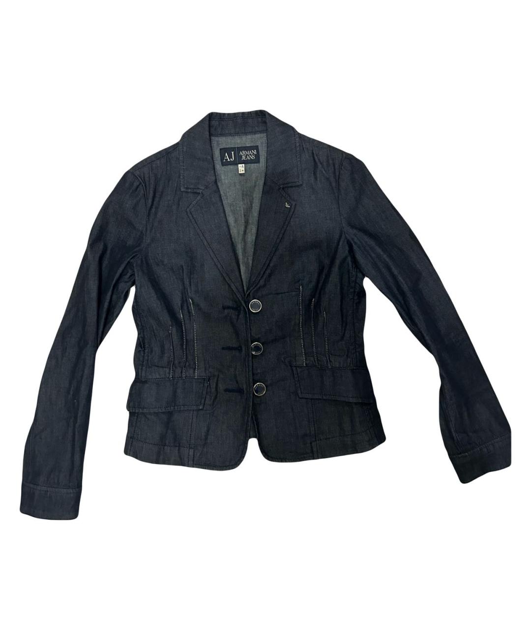 ARMANI JEANS Темно-синий деним жакет/пиджак, фото 2