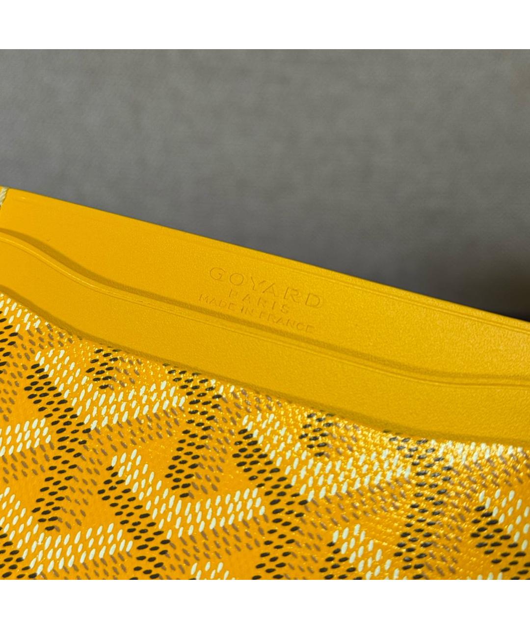 GOYARD Желтый кожаный кардхолдер, фото 4