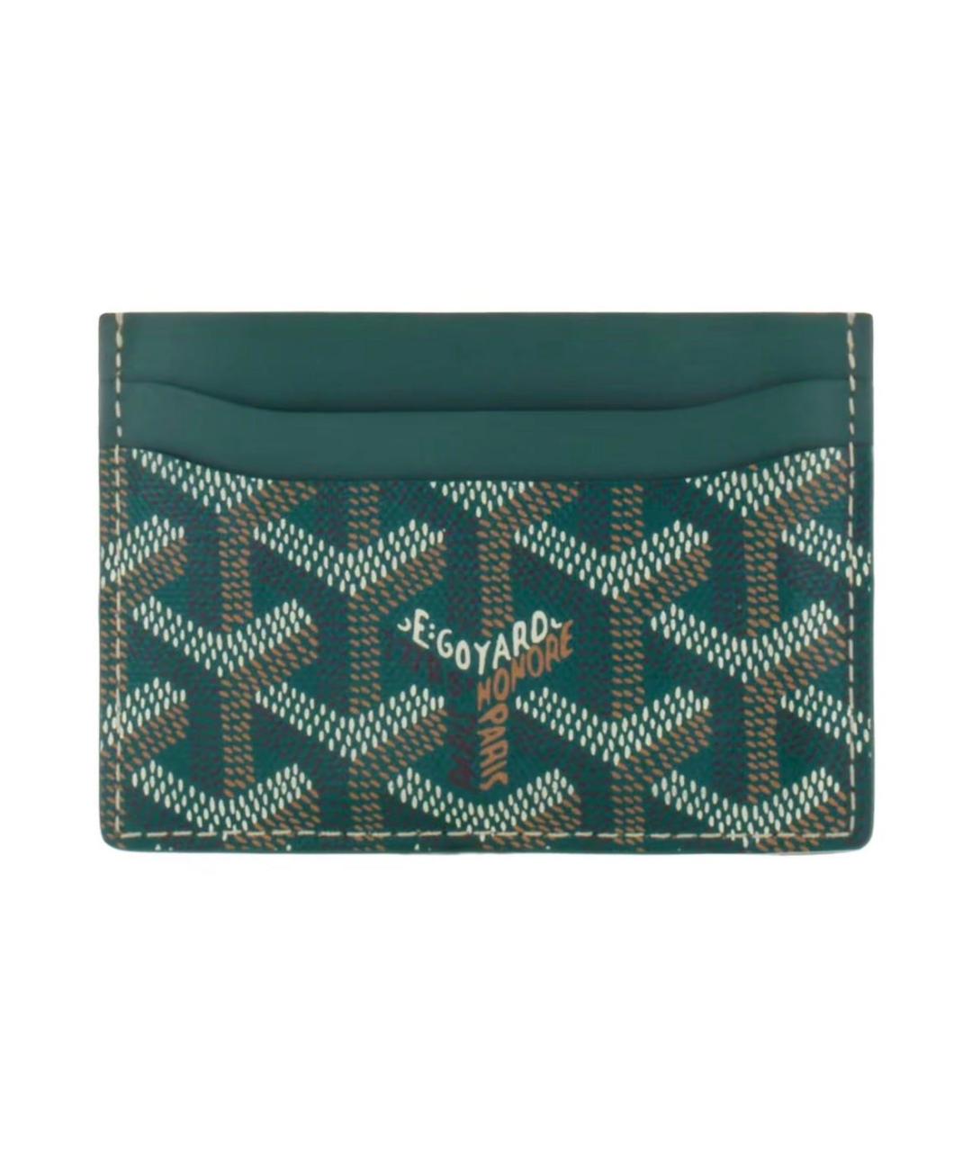 GOYARD Зеленый кожаный кардхолдер, фото 1