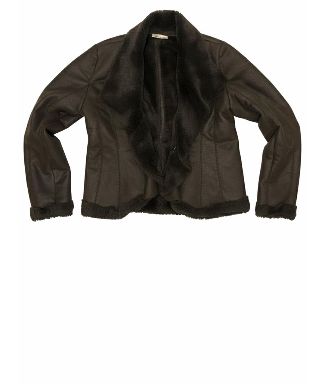 DKNY Коричневая замшевая дубленка, фото 1