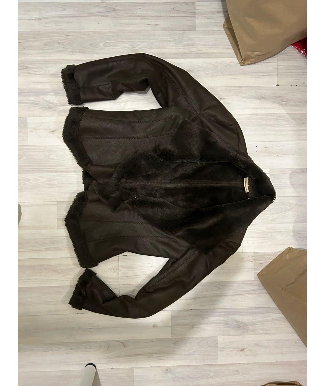 DKNY Коричневая замшевая дубленка, фото 2