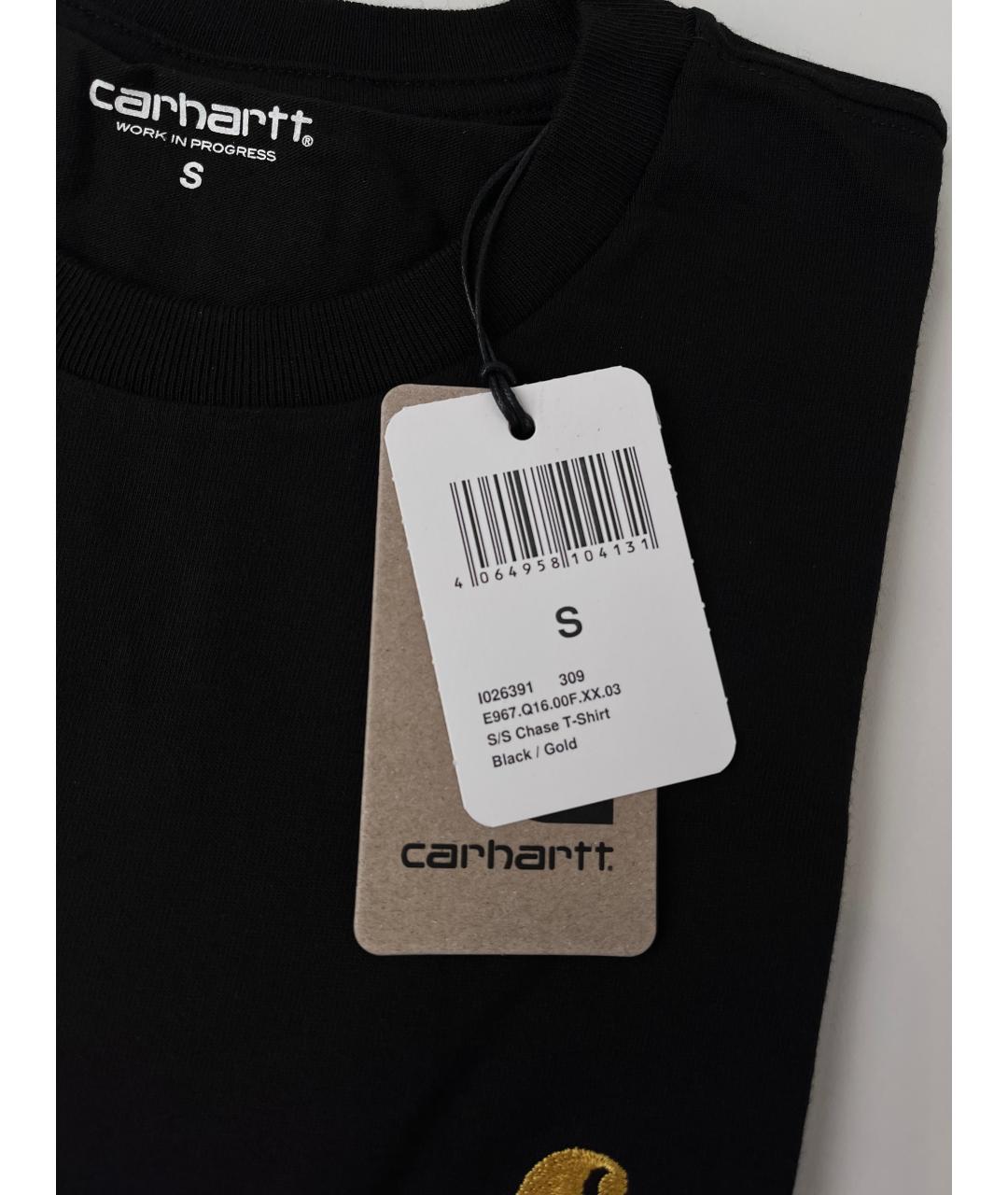 CARHARTT WIP Черная хлопковая футболка, фото 3