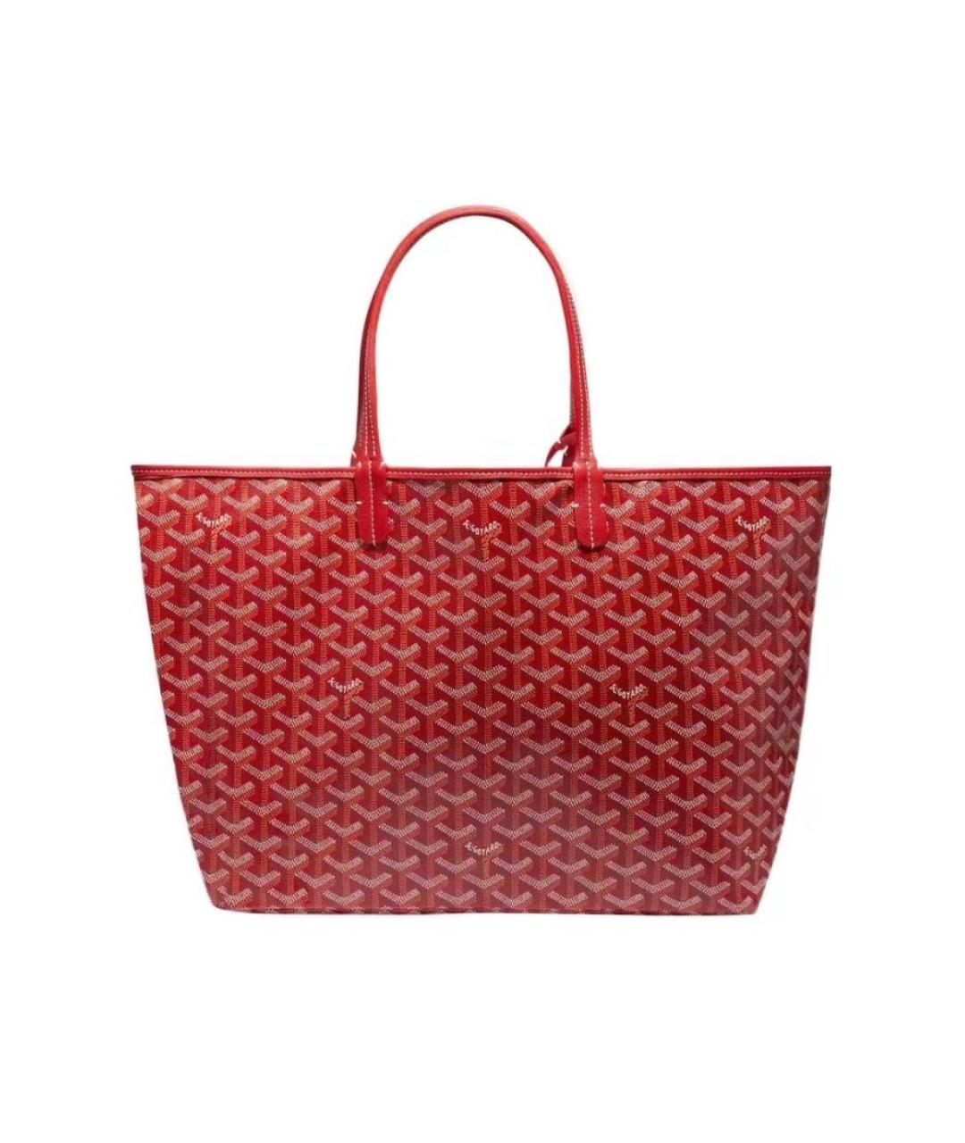 GOYARD Красная кожаная сумка тоут, фото 1