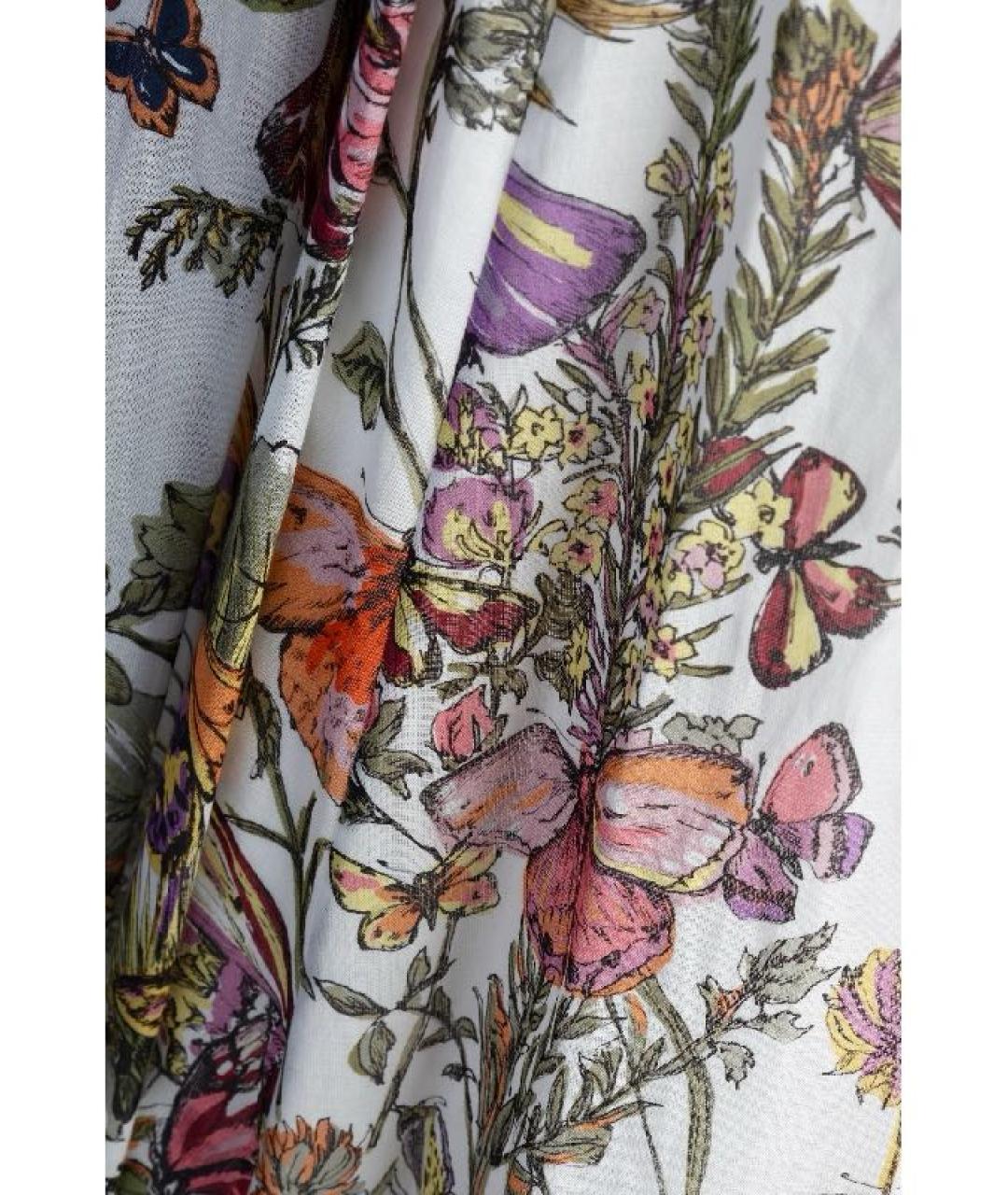 CHRISTIAN DIOR Мульти хлопковая юбка миди, фото 3