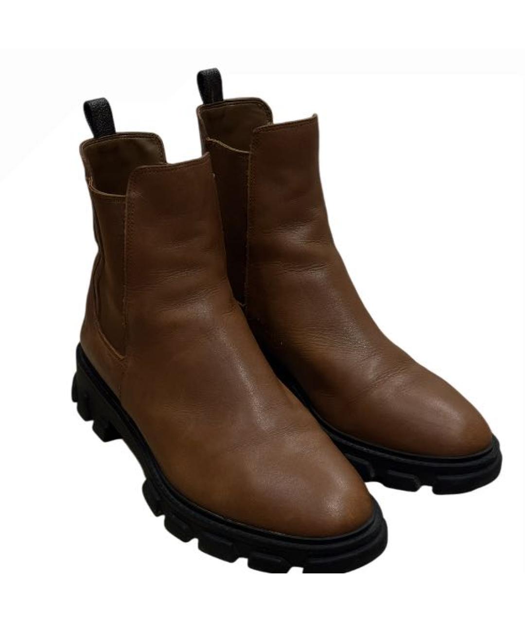 MICHAEL KORS Коричневые кожаные ботинки, фото 2