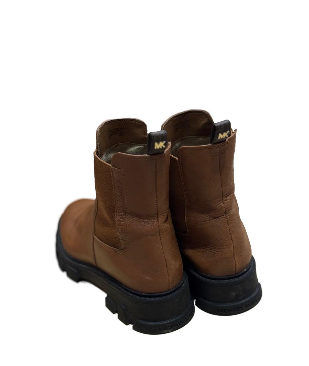 MICHAEL KORS Коричневые кожаные ботинки, фото 4