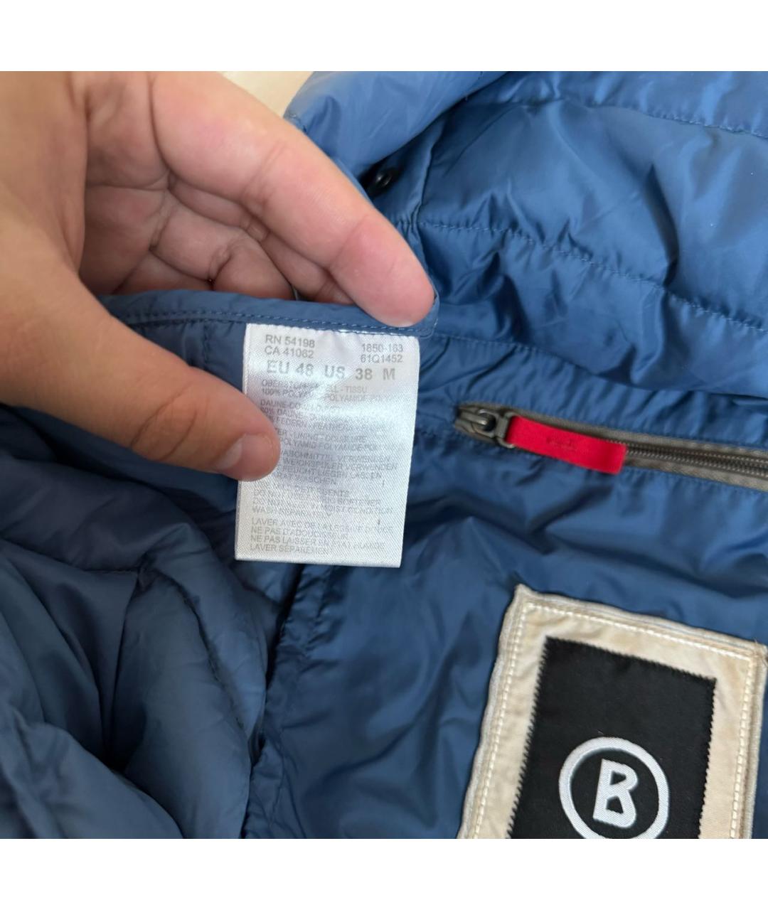 BOGNER Синий полиэстеровый пуховик, фото 8