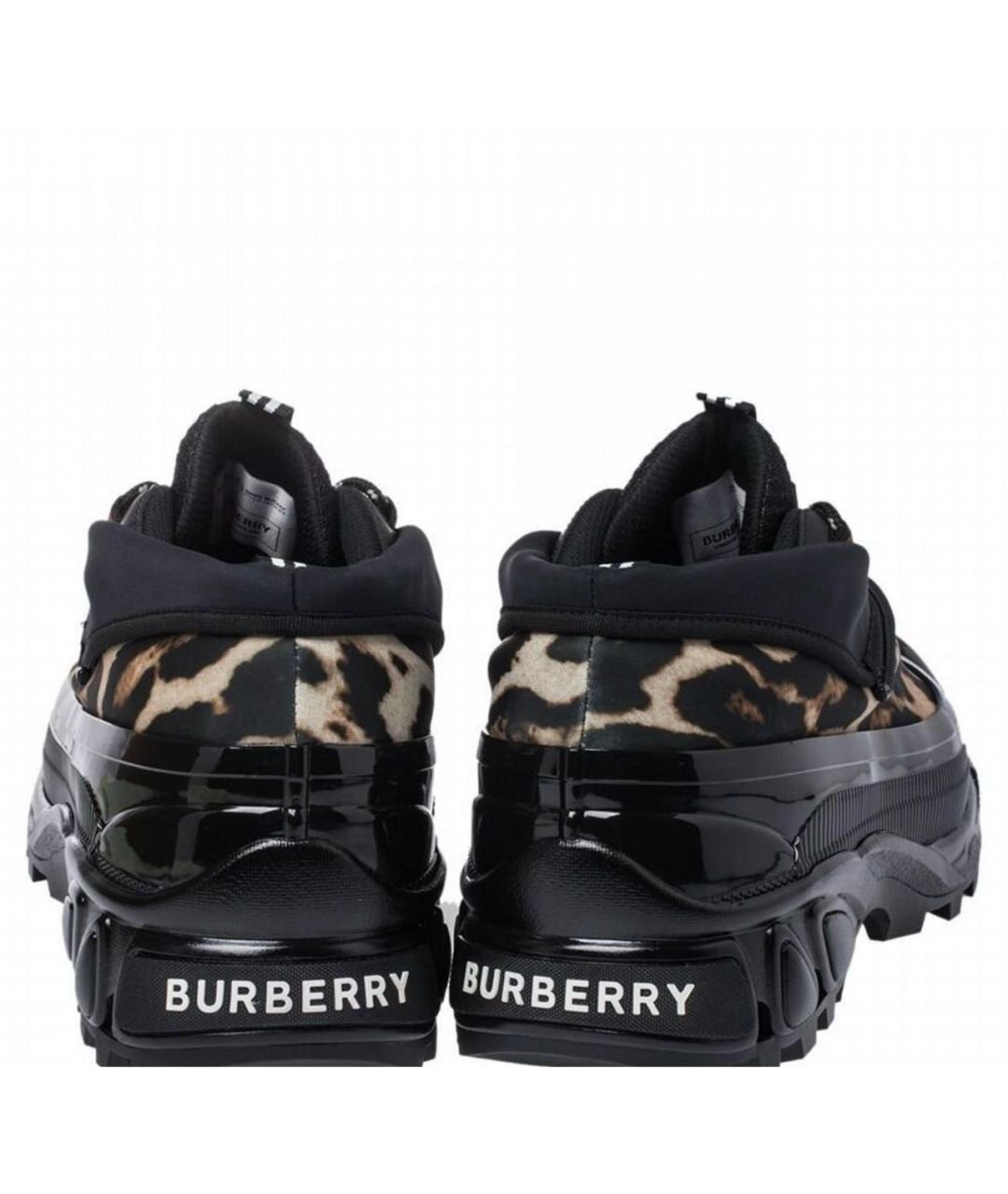BURBERRY Черные кроссовки из лакированной кожи, фото 6