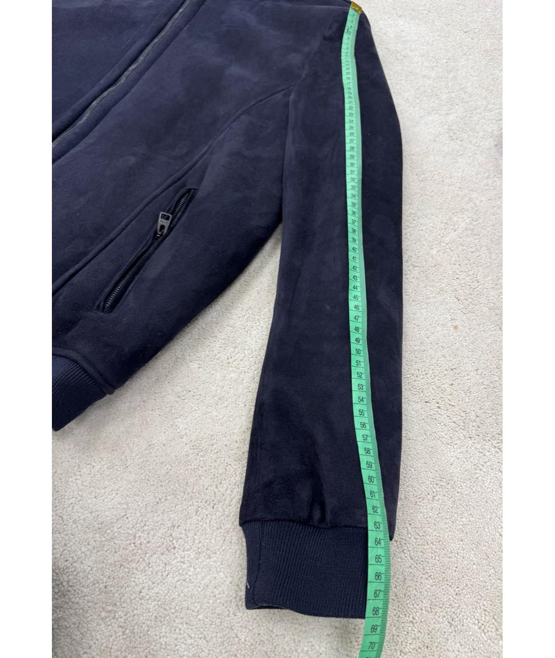 ETRO Темно-синяя меховая дубленка/шуба, фото 6