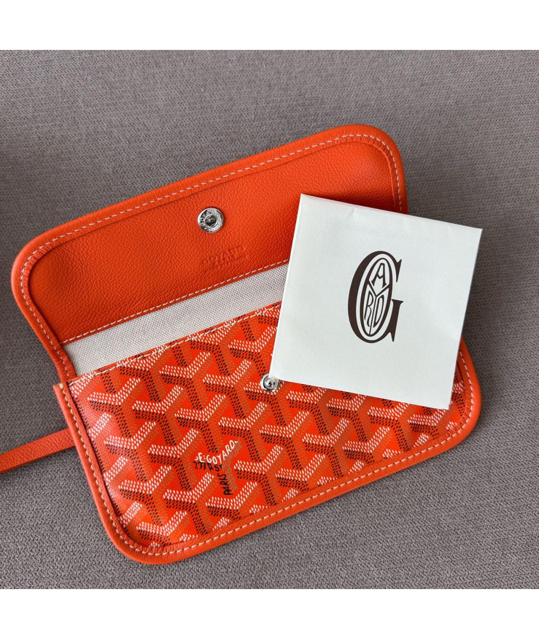 GOYARD Оранжевая кожаная сумка тоут, фото 5