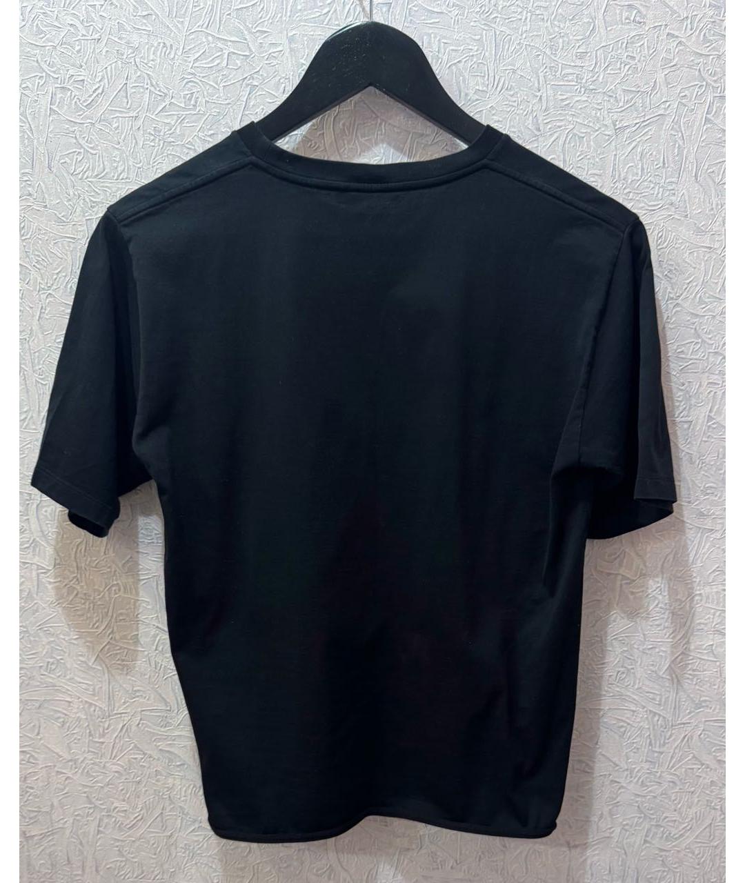 SAINT LAURENT Черная хлопковая футболка, фото 2