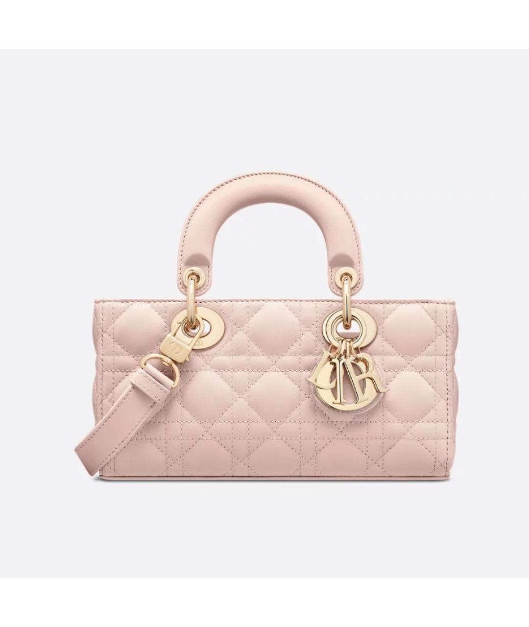 CHRISTIAN DIOR Розовая кожаная сумка с короткими ручками, фото 7