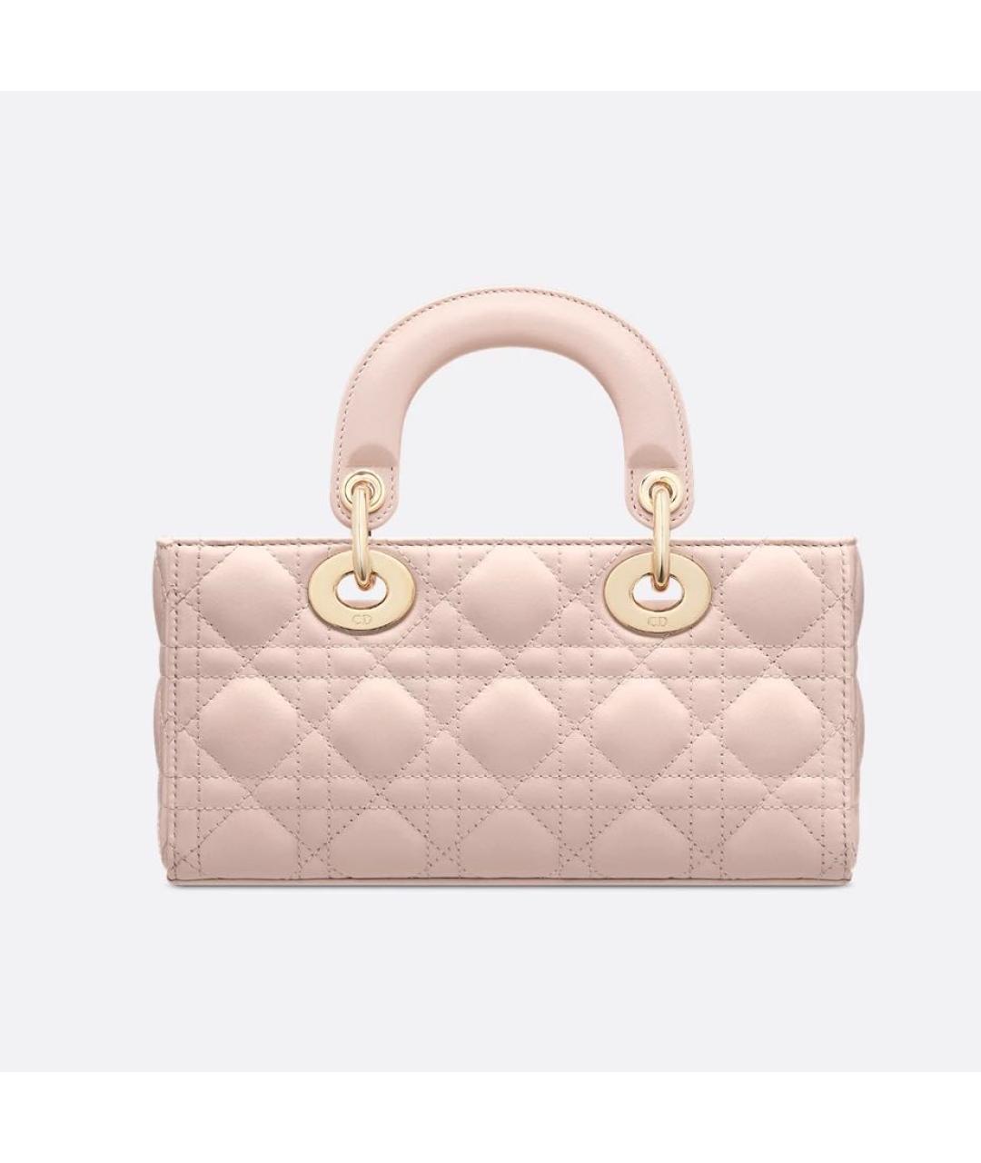 CHRISTIAN DIOR Розовая кожаная сумка с короткими ручками, фото 2