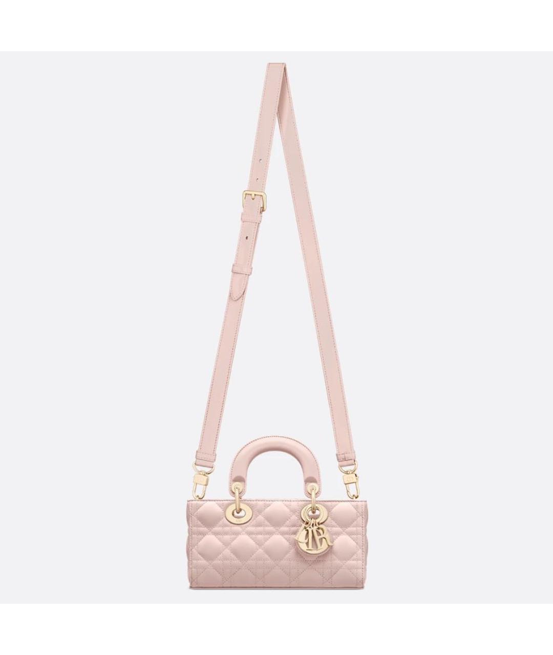 CHRISTIAN DIOR Розовая кожаная сумка с короткими ручками, фото 5