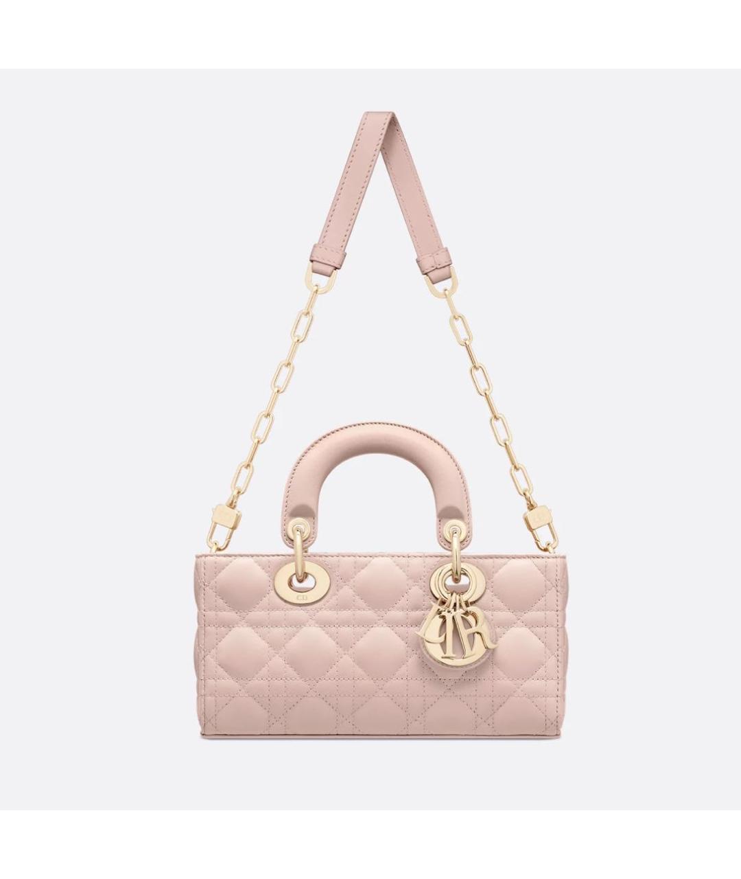 CHRISTIAN DIOR Розовая кожаная сумка с короткими ручками, фото 6