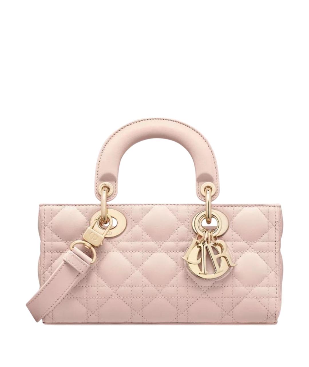 CHRISTIAN DIOR Розовая кожаная сумка с короткими ручками, фото 1