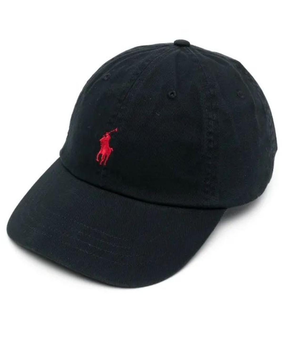 POLO RALPH LAUREN Черная хлопковая кепка/бейсболка, фото 2