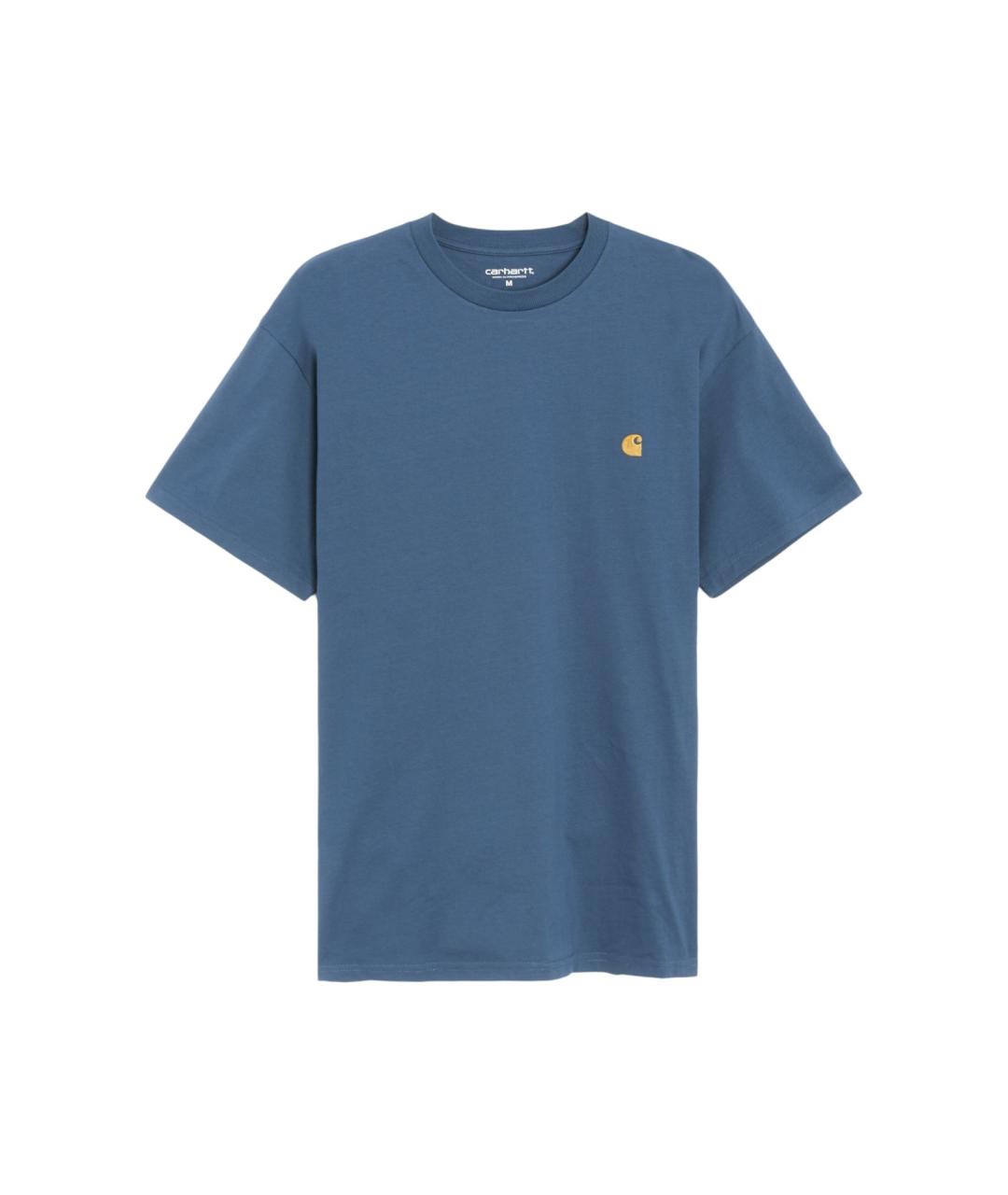 CARHARTT WIP Голубая хлопковая футболка, фото 1