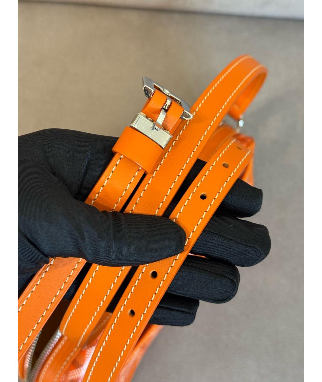 GOYARD Оранжевая кожаная сумка на плечо, фото 6