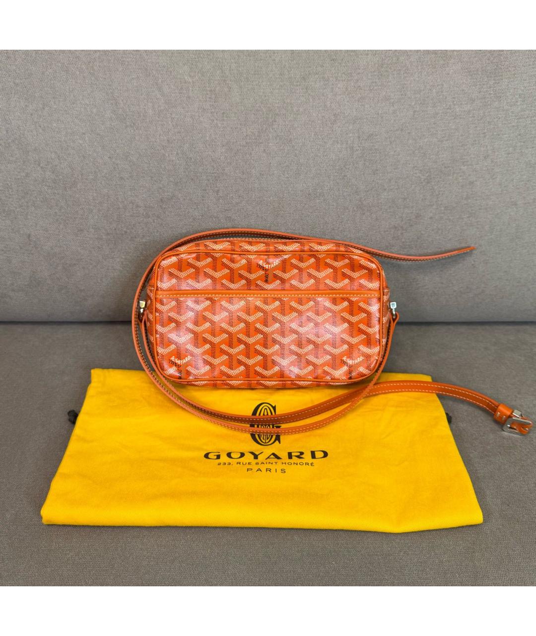 GOYARD Оранжевая кожаная сумка на плечо, фото 2