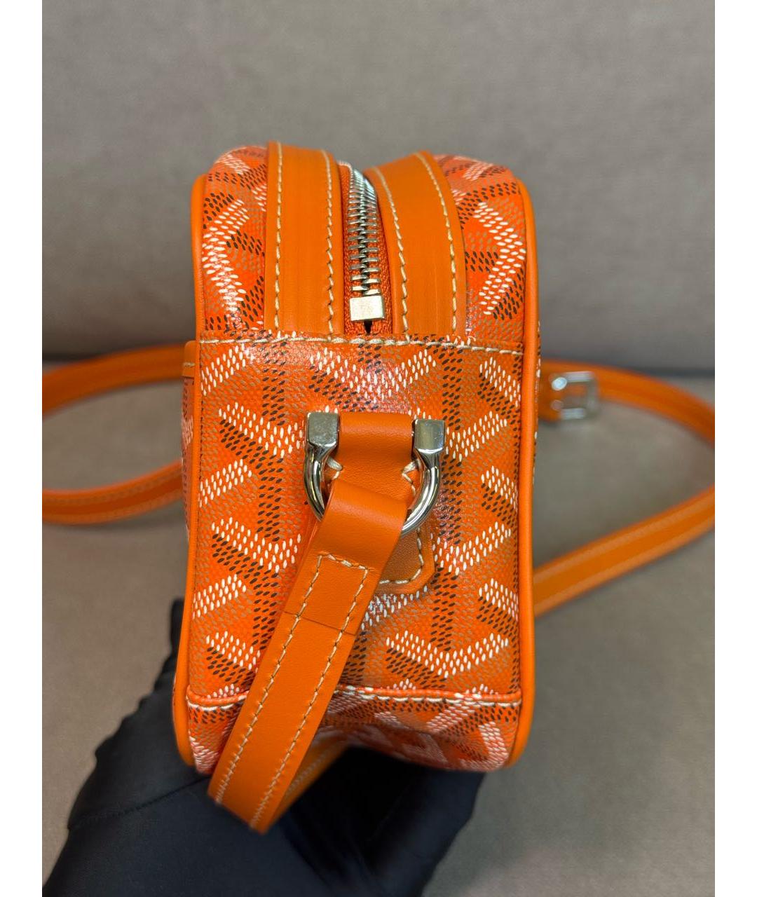 GOYARD Оранжевая кожаная сумка на плечо, фото 4