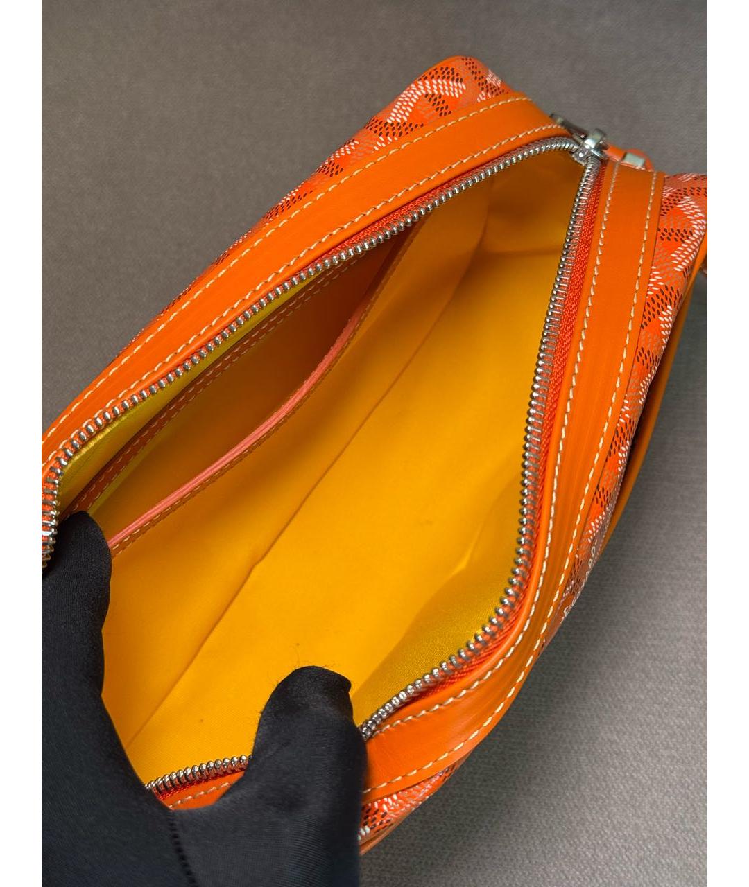 GOYARD Оранжевая кожаная сумка на плечо, фото 5