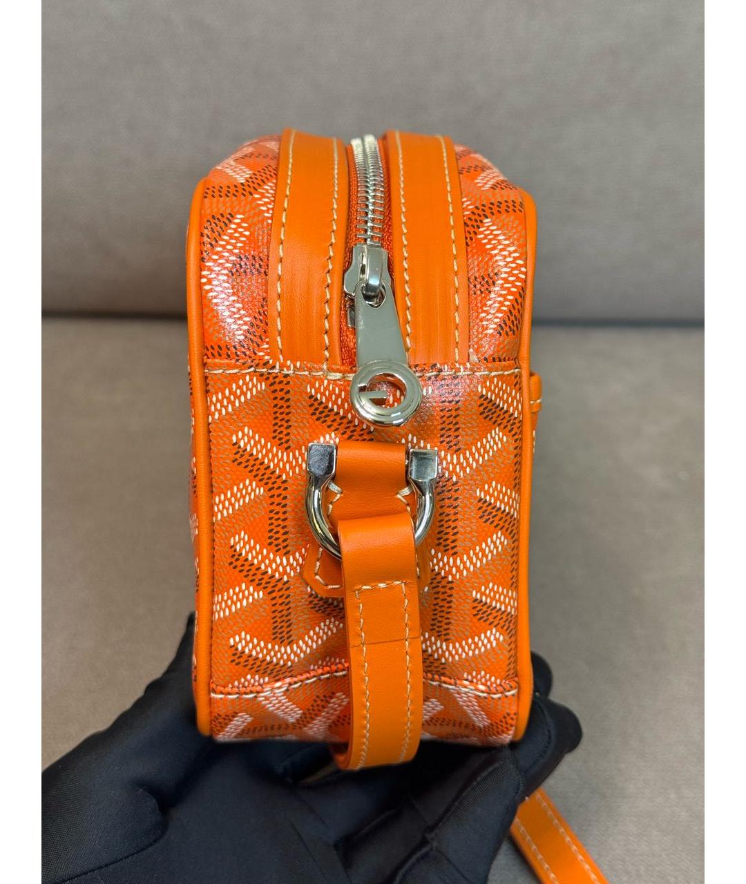 GOYARD Оранжевая кожаная сумка на плечо, фото 3