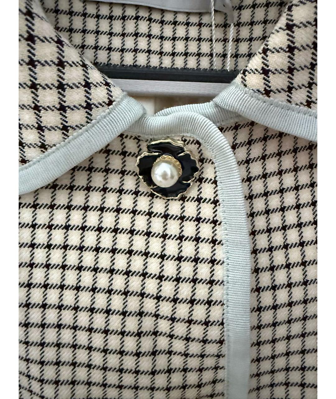 SELF-PORTRAIT Бежевый полиэстеровый костюм с юбками, фото 6