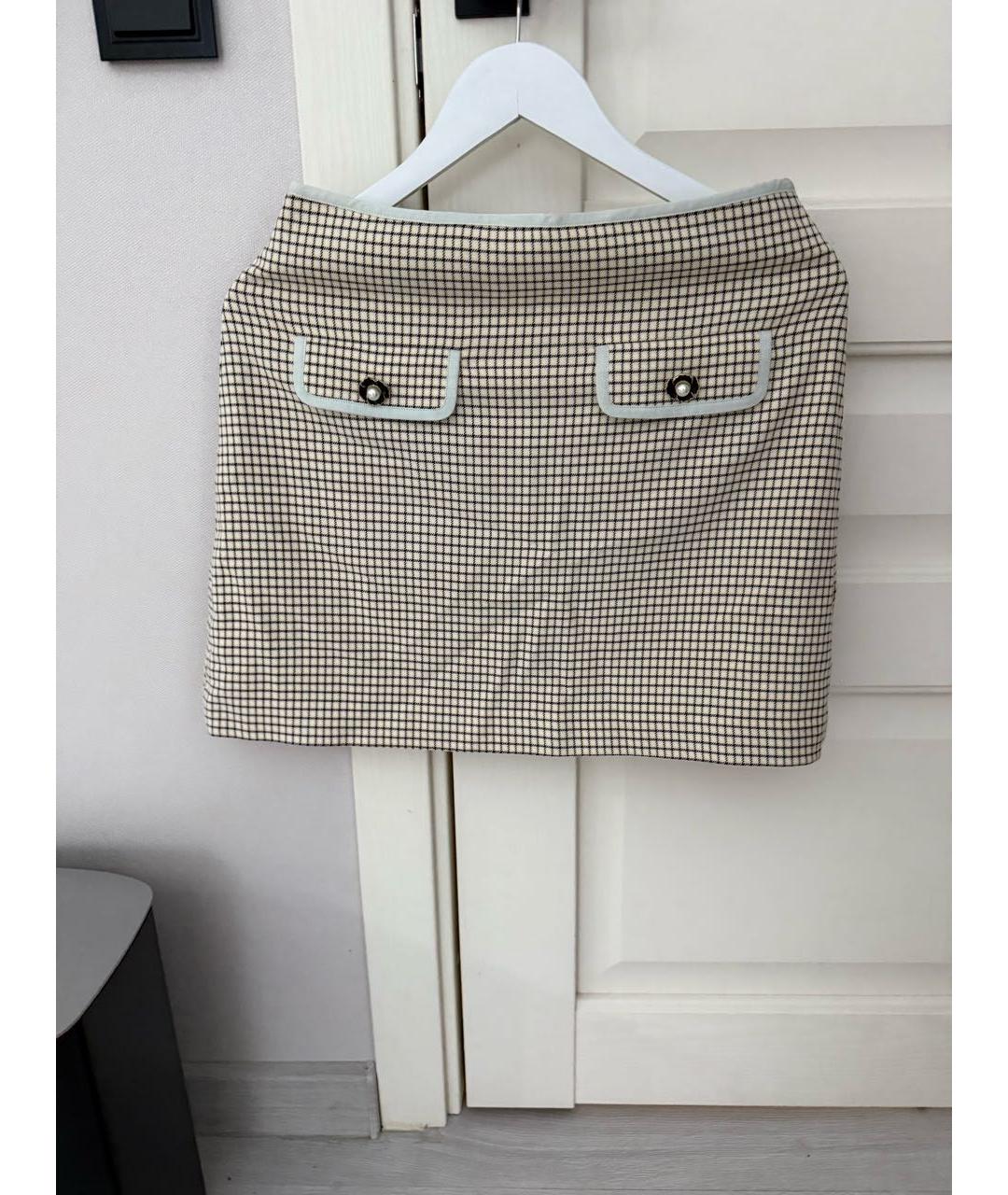 SELF-PORTRAIT Бежевый полиэстеровый костюм с юбками, фото 2