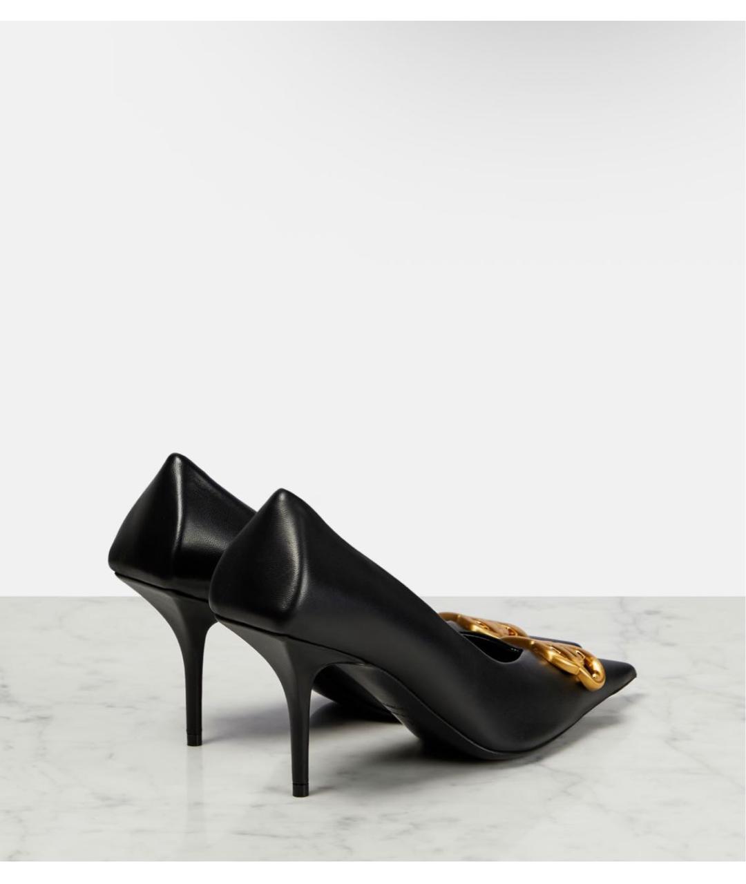 BALENCIAGA Черные кожаные туфли, фото 3