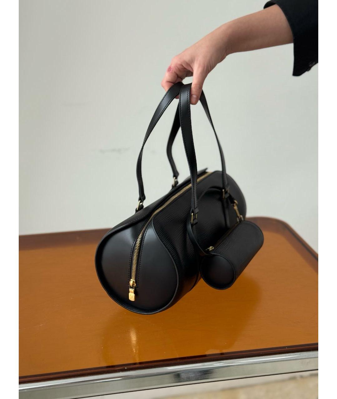 LOUIS VUITTON Черная кожаная сумка через плечо, фото 2