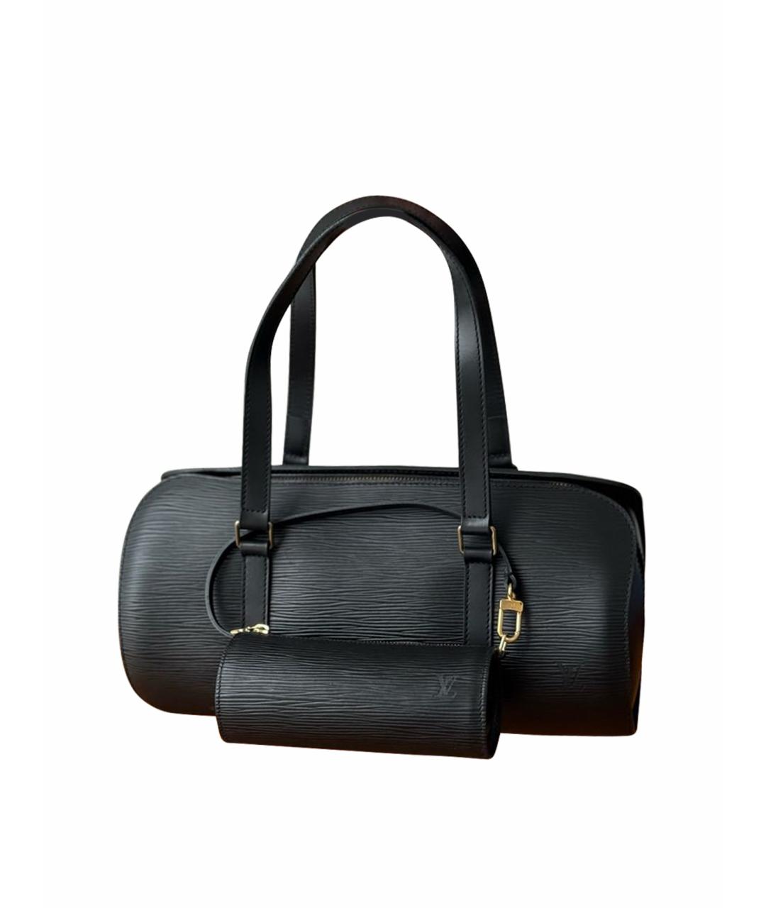 LOUIS VUITTON Черная кожаная сумка через плечо, фото 1