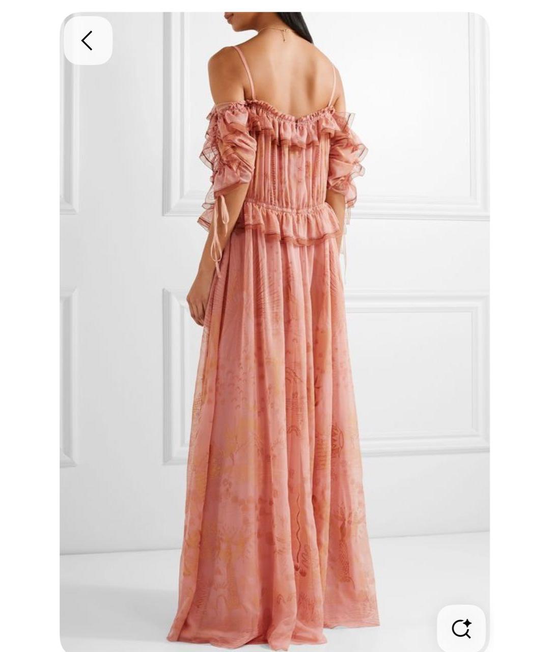 RED VALENTINO Розовое шелковое вечернее платье, фото 2